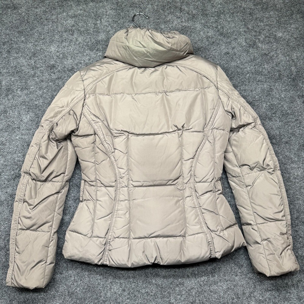 ADD Jacket Womens 4 Beige Pillow Collar Goose Down Coat  Italy Down Puffer - Picture 7 of 10
